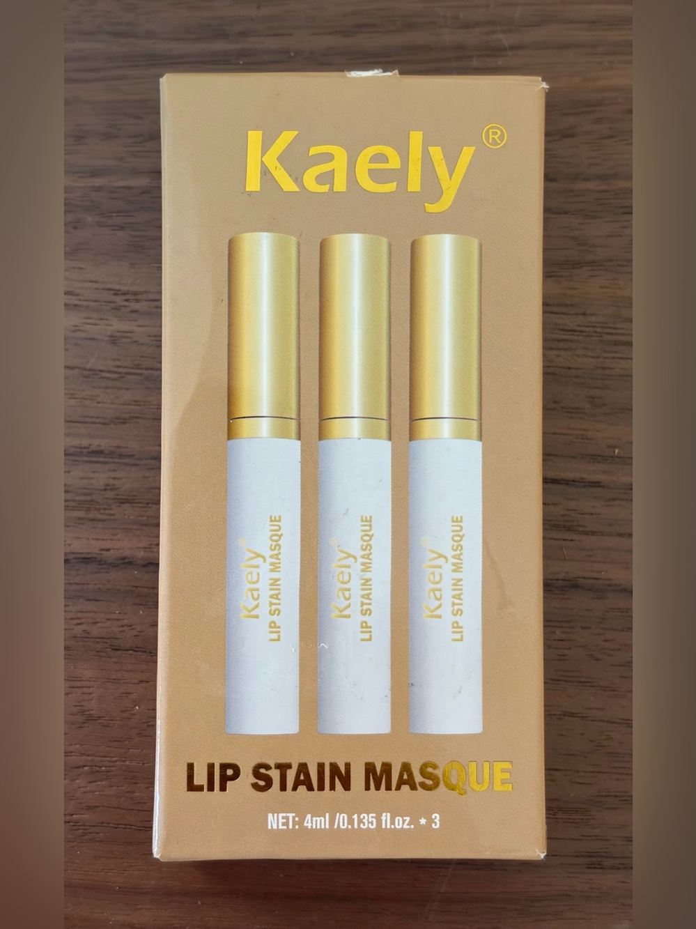Kaely Lip Stain Masque 3-Pack Peel-Off Lip Tint, 4 mL Each
